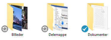 Billede der viser hvordan mapper med dokumenter og billeder bliver sikkerhedskopieret.
