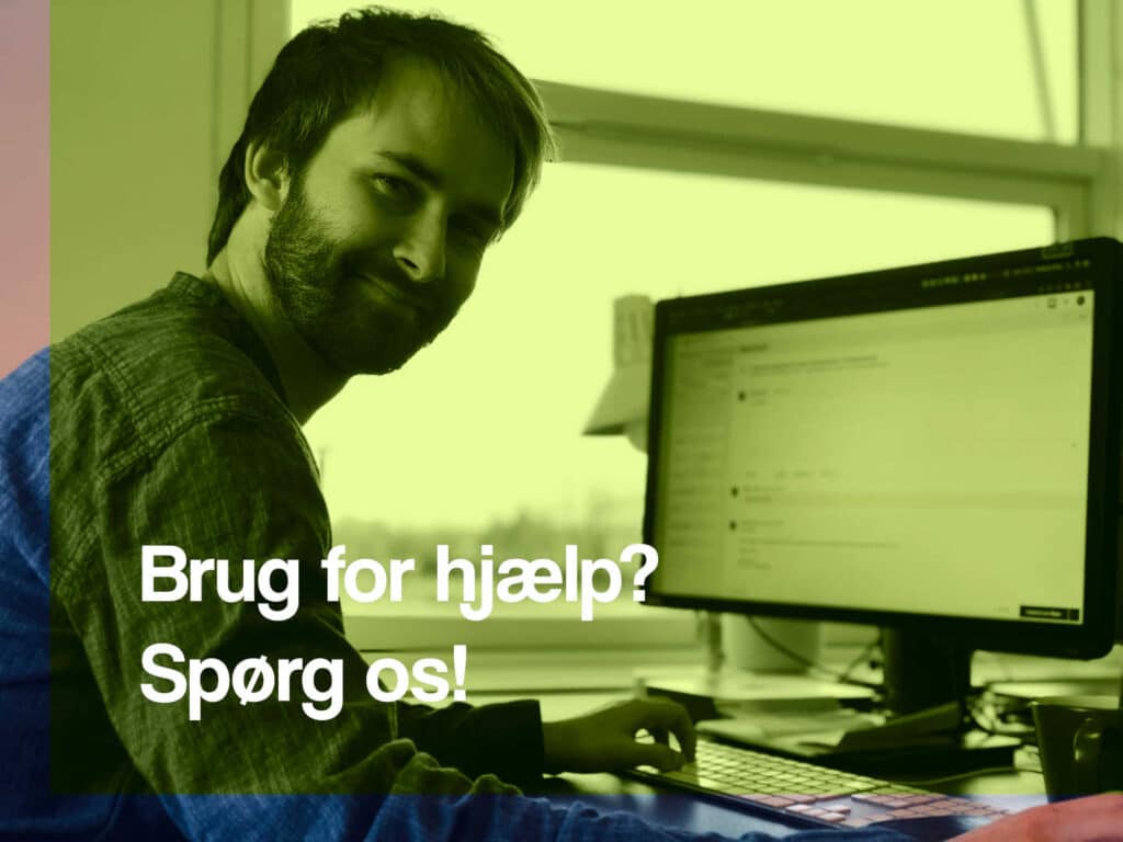 Onlime's Danish customer support helping a user